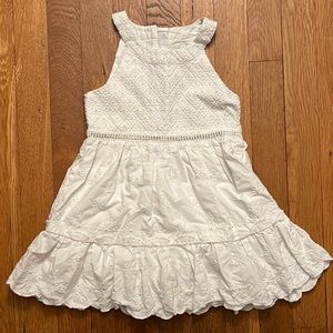 NWOT Vineyard Vines White Lace Tiered High Neck Sleeveless Dress, Size 4T